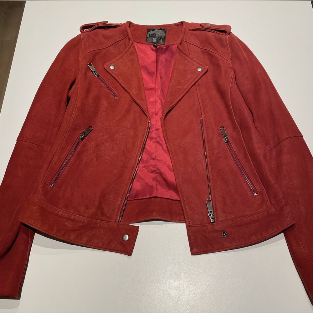 Women's Red Suede Jacket